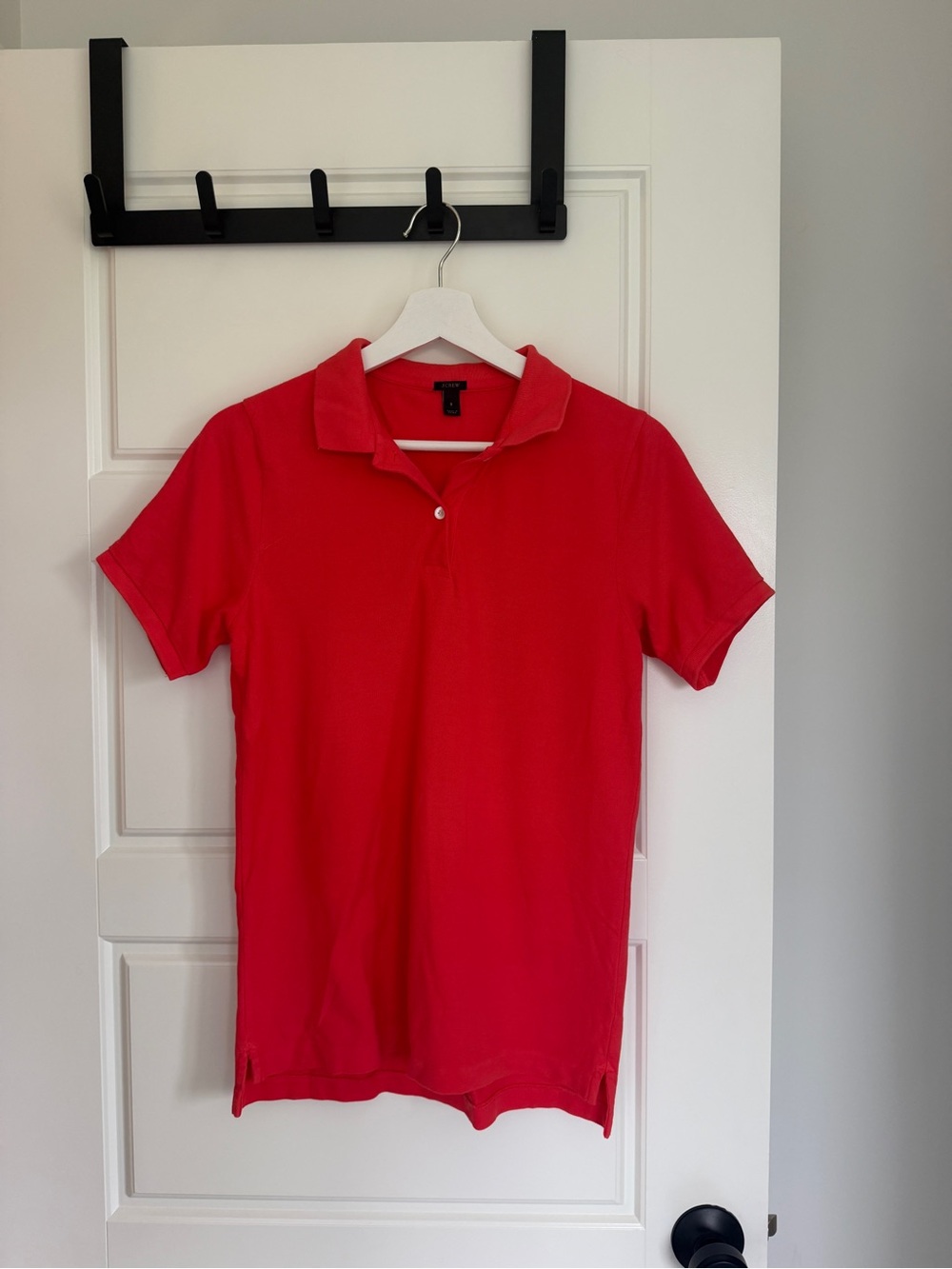 J. Crew Coral Short-Sleeve Classic Polo Top